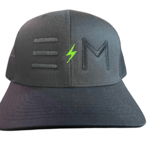 Electric Mods Trucker Snapback Hat – Black